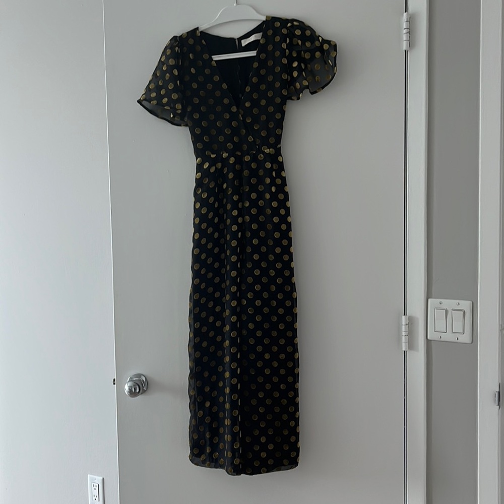 ASTRAntheopolgie Black + velvet dot jumpsuit